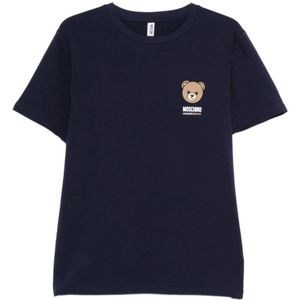 Moschino, Heren, Tops, Blauw, Maat: S