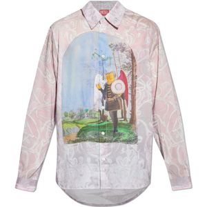 Diesel, Heren, Overhemden, Roze, Maat: M Modal,