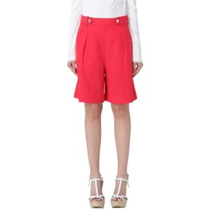 Liu Jo, Dames, Korte broeken, Rood, Maat: 2XS Poliester,