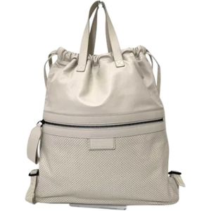 Bottega Veneta Vintage, Dames, Pre-owned, Wit, Maat: ONE Size Leer,