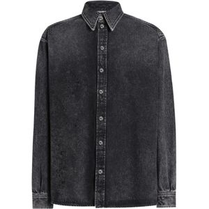 Dolce & Gabbana, Heren, Overhemden, Zwart, Maat: XL Denim,