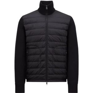 Moncler, Heren, Jassen, Zwart, Maat: XL Wol,