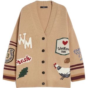 Weekend Max Mara, Dames, Truien, Beige, Maat: XS Wol,