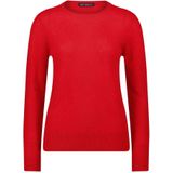 Betty Barclay - Kasjmier Trui met Ronde Hals - Rood - Dames