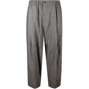 Giorgio Armani, Heren, Broeken, Grijs, Maat: L Wol,