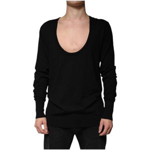 Dolce & Gabbana, Heren, Truien, Zwart, Maat: M Wol,