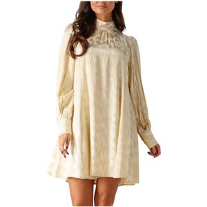 Gestuz, Dames, Jurken, Geel, Maat: L Denim,