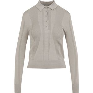 Dries Van Noten, Dames, Tops, Grijs, Maat: XS Katoen,