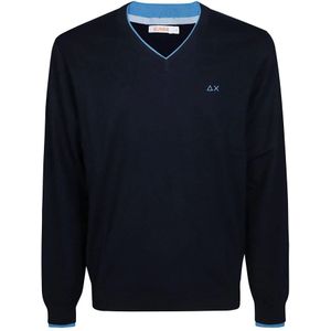 Sun68, Heren, Truien, Blauw, Maat: S