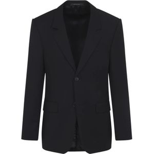 Balenciaga, Heren, Jassen, Zwart, Maat: L Leer,