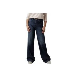 Twinset Flared Denim Jeans met hoge taille en riem , Blue , Dames , Maat: W29
