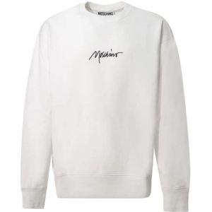 Moschino, Heren, Sweatshirts & Hoodies, Wit, Maat: S Katoen,