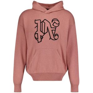 Palm Angels, Dames, Sweatshirts & Hoodies, Roze, Maat: L Wol,