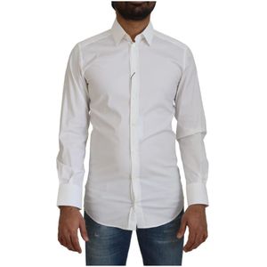 Dolce & Gabbana - Gold - Formeel Overhemd - Wit - Katoen