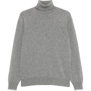 Brunello Cucinelli, Heren, Truien, Grijs, Maat: L Kasjmier,