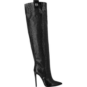 Philipp Plein, Dames, Schoenen, Zwart, Maat: 37 EU Leer,