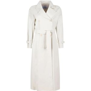 Max Mara, Dames, Mantels, Beige, Maat: XS Linnen,