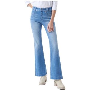 Salsa, Dames, Jeans, Blauw, Maat: W27 L34 Katoen,