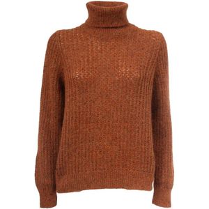 Gran Sasso, Dames, Truien, Bruin, Maat: 2XS Viscose,