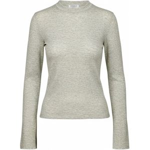 Dondup, Dames, Tops, Grijs, Maat: XS Leer,