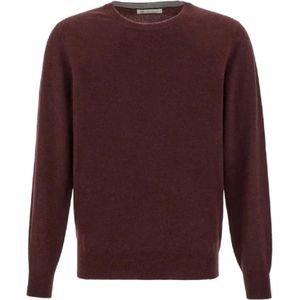 Brunello Cucinelli - Kasjmier Crew Neck Jersey - Heren - Rood - Vesten
