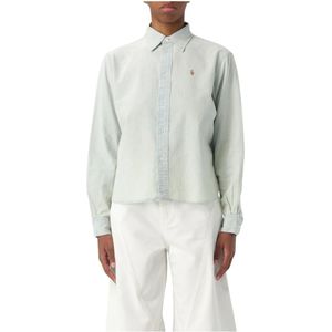 Polo Ralph Lauren, Dames, Overhemden, Beige, Maat: L Denim,