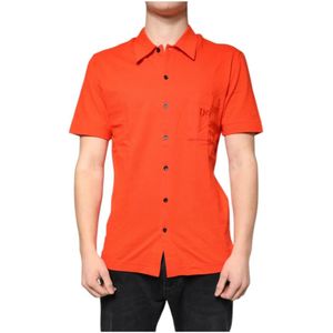 Dolce & Gabbana, Heren, Overhemden, Oranje, Maat: XS Katoen,