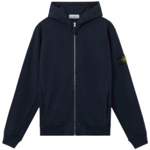Stone Island, Heren, Sweatshirts & Hoodies, Blauw, Maat: M Katoen,