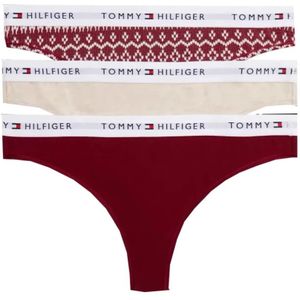 Tommy Hilfiger - UW0UW06134 - Set van 3 Strings - Rood - Katoen - Homewear