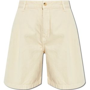 Maison Kitsuné, Dames, Korte broeken, Beige, Maat: W28 Denim,