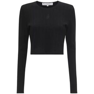 JW Anderson - Cropped Anchor - Top - Zwart - Katoen