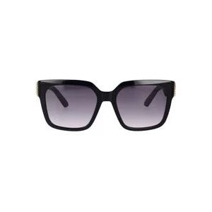 Dior Moderne vierkante zonnebril met Swarovski-kristallen , Black , unisex , Maat: 55 MM