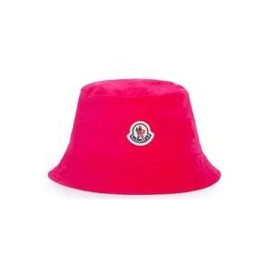 Moncler Roze Terry Bucket Hat voor vrouwen , Pink , Dames , Maat: S