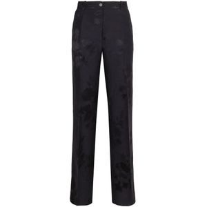 P.a.r.o.s.h., Dames, Broeken, Blauw, Maat: L Linnen,