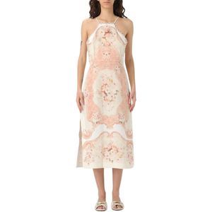 Twinset, Dames, Jurken, Veelkleurig, Maat: L Linnen,