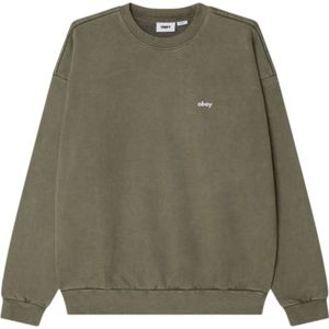 Obey, Heren, Sweatshirts & Hoodies, Groen, Maat: S Katoen,