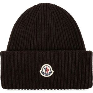 Moncler, Heren, Accessoires, Bruin, Maat: ONE Size Wol,