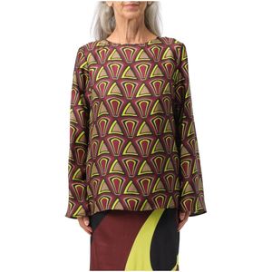 Maliparmi, Dames, Blouses & Shirts, Rood, Maat: M