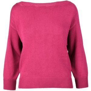 Alpha Studio, Dames, Truien, Roze, Maat: M Katoen,