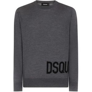 Dsquared2, Heren, Truien, Grijs, Maat: XL