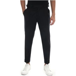 Paoloni, Heren, Broeken, Zwart, Maat: XL Flanel,