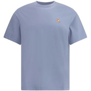 Maison Kitsuné, Heren, Tops, Blauw, Maat: M Katoen,