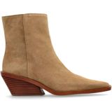 Michael Kors - Nash - Gehakte Enkellaarsjes - Beige - Leer