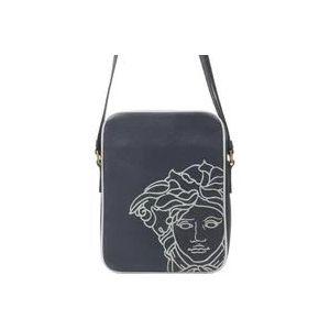 Versace Leather crossbody-bags , Blue , Dames , Maat: ONE Size