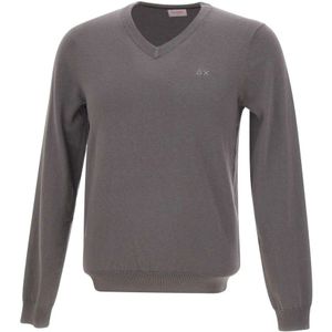 Sun68, Heren, Truien, Grijs, Maat: S Katoen,