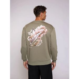 Aeden, Heren, Sweatshirts & Hoodies, Groen, Maat: XS