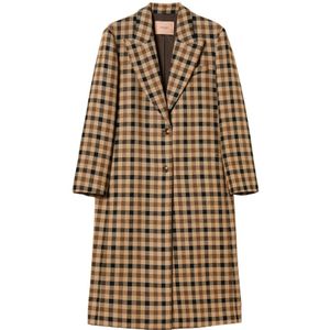 Twinset, Dames, Mantels, Bruin, Maat: S Wol,