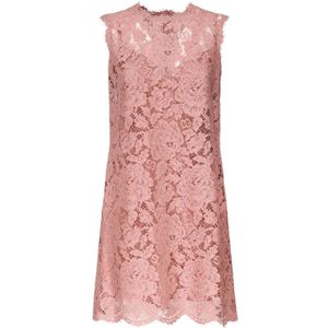 Dolce & Gabbana, Dames, Jurken, Roze, Maat: S Katoen,