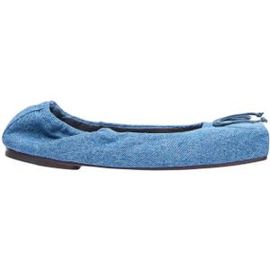 Jacquemus Denim Square Toe Ballerina Flats , Blue , Dames , Maat: 39 EU