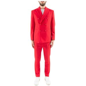 Corsinelabedoli, Heren, Pakken, Rood, Maat: M Wol,